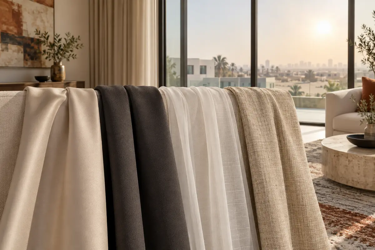 مقارنة خامات الستائر المناسبة للمناخ الكويتي